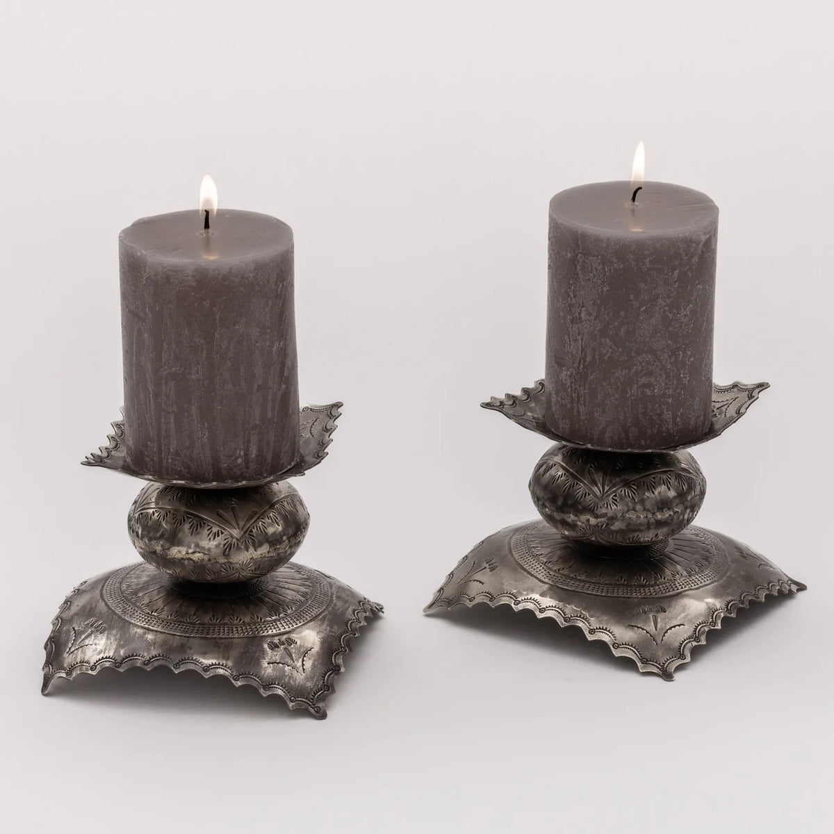 Stamped Candle Holders - Short