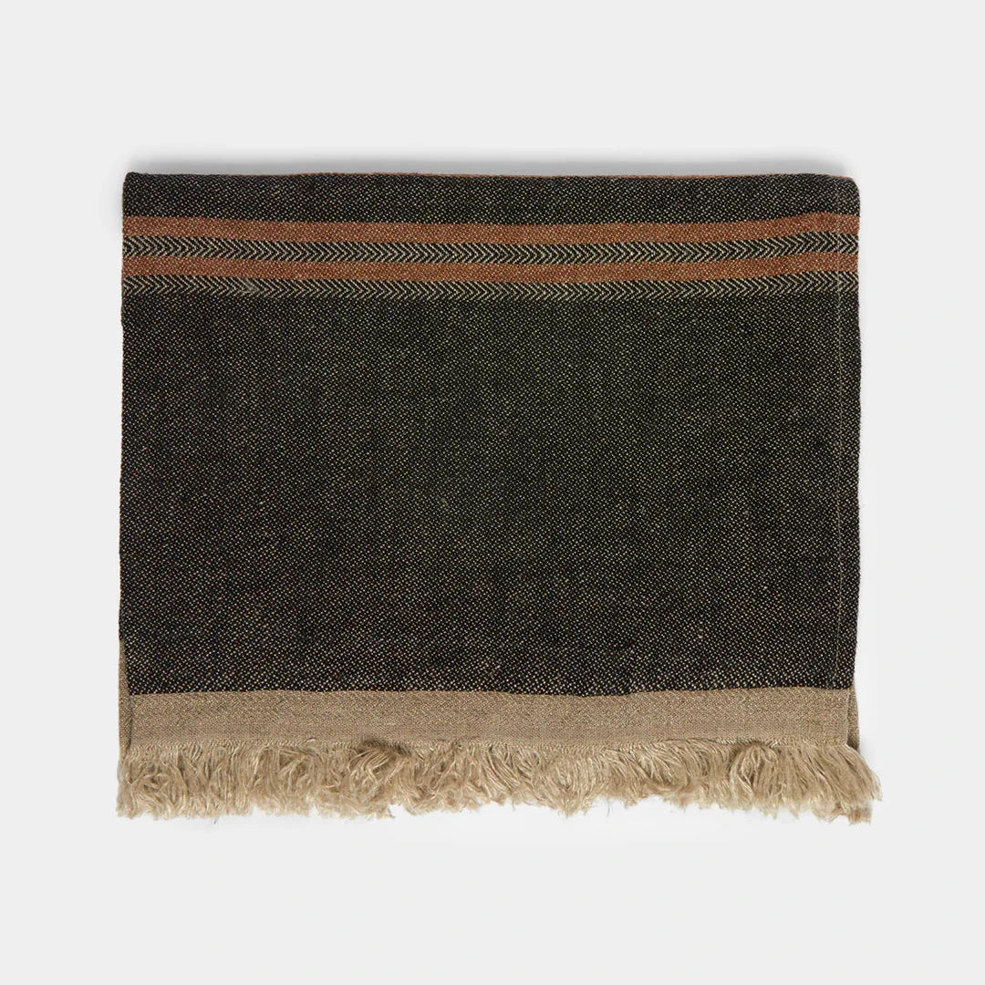 The Belgian Guest Hand Towel, Black Stripe