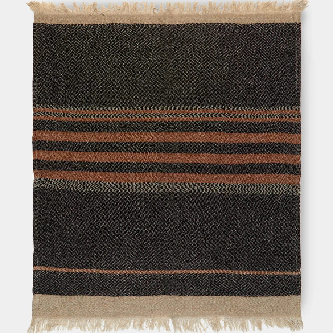 The Belgian Guest Hand Towel, Black Stripe