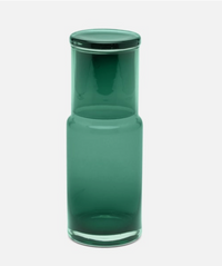 Faro Cylinder Carafe, Smokey Green