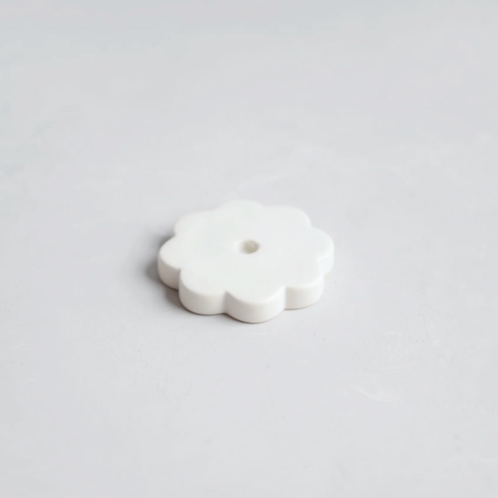 Ceramic Fleur Long Stem Candle Holder