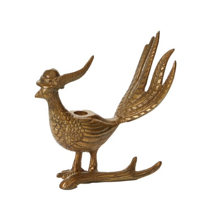 Pheasant Candlestick Holder Avery