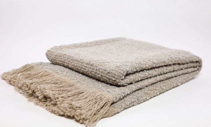 Bubley Throw, Natural & Grey