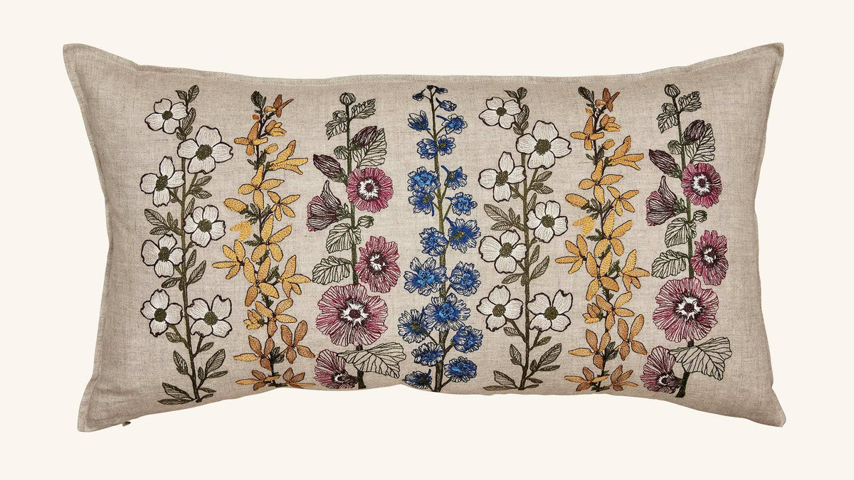 Spring Stems Pillow: Cover w/ Insert