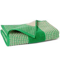 Juna Check Towel, Green + Sand