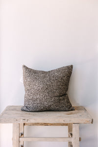 Bubley Euro Pillow, Natural/Charcoal