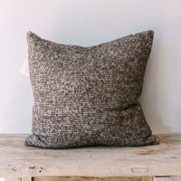 Bubley Euro Pillow, Natural/Charcoal