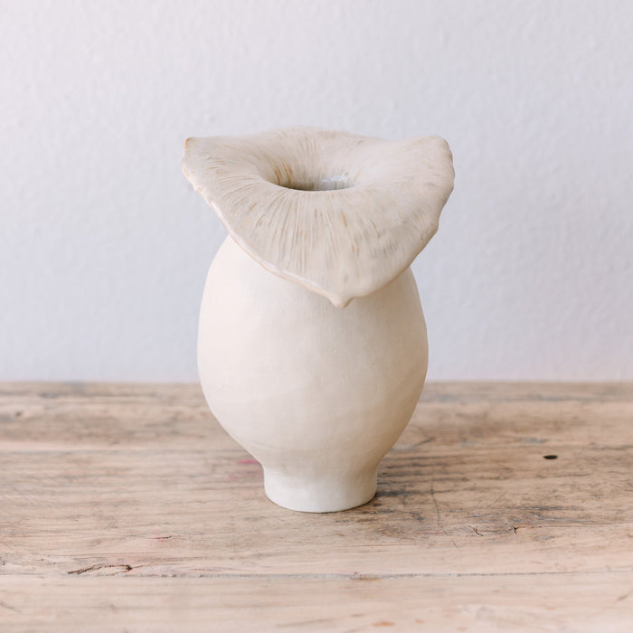 White Splayed Vase