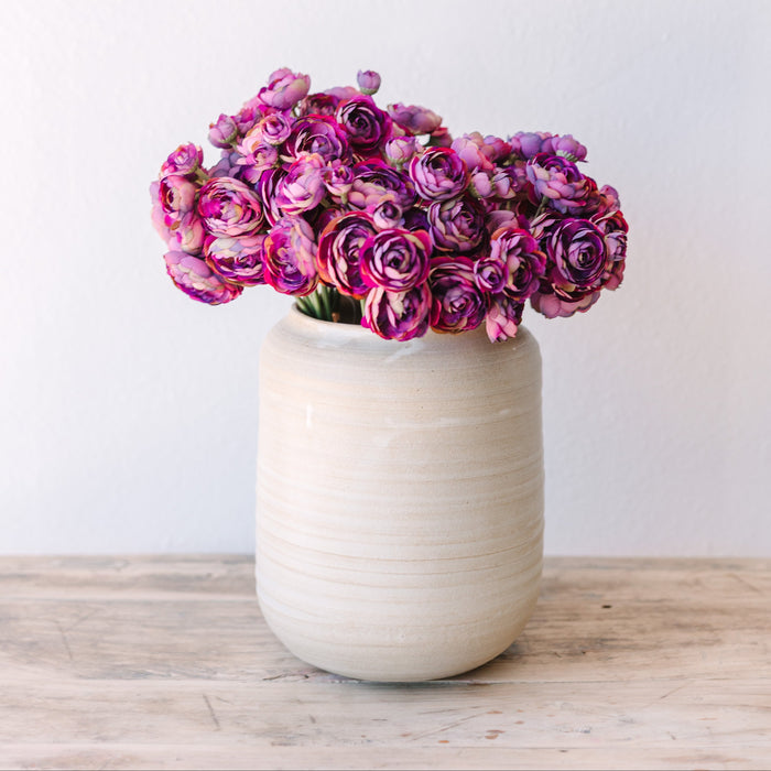 Large Ribbed Vase