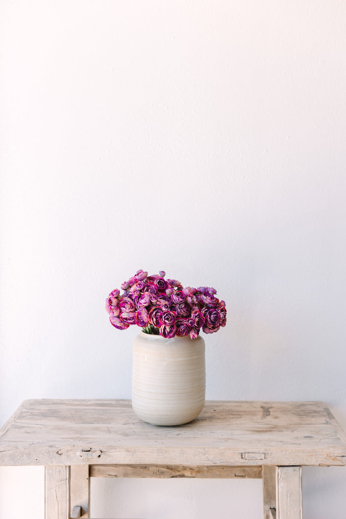Large Ribbed Vase
