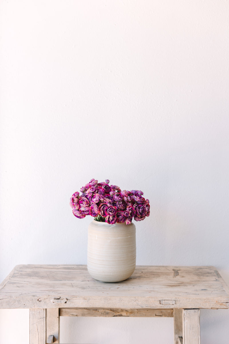 Large Ribbed Vase