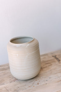 Large Ribbed Vase