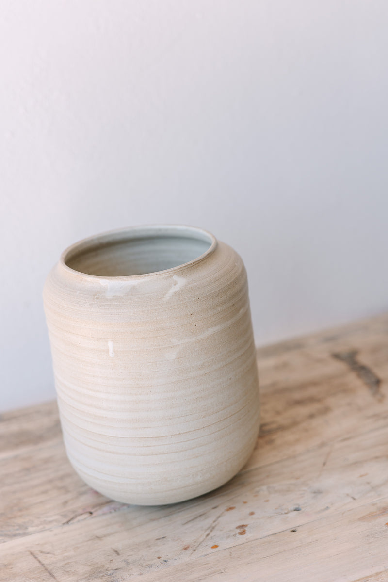 Large Ribbed Vase