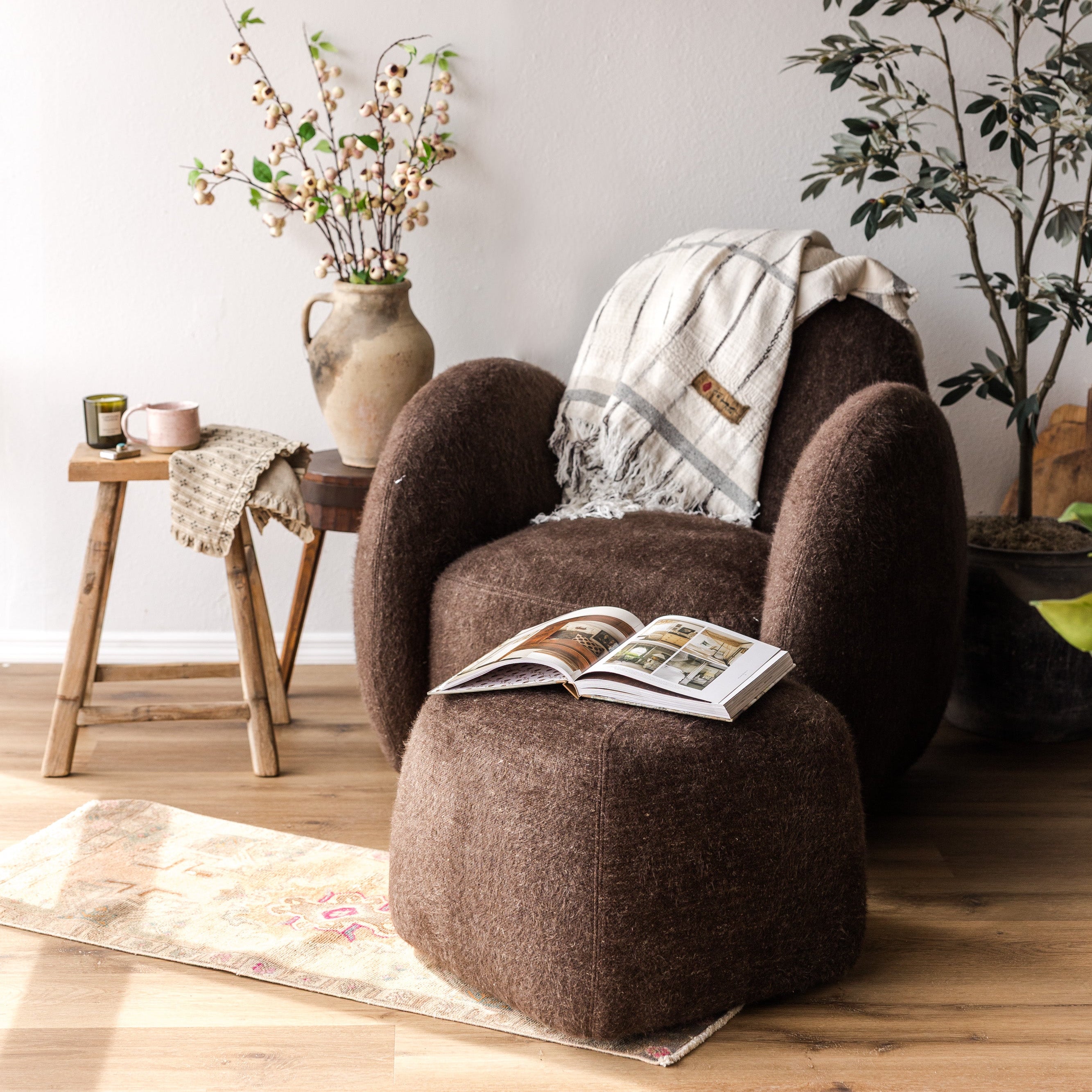 Chloe Club  Swivel Glider w/ Ottoman