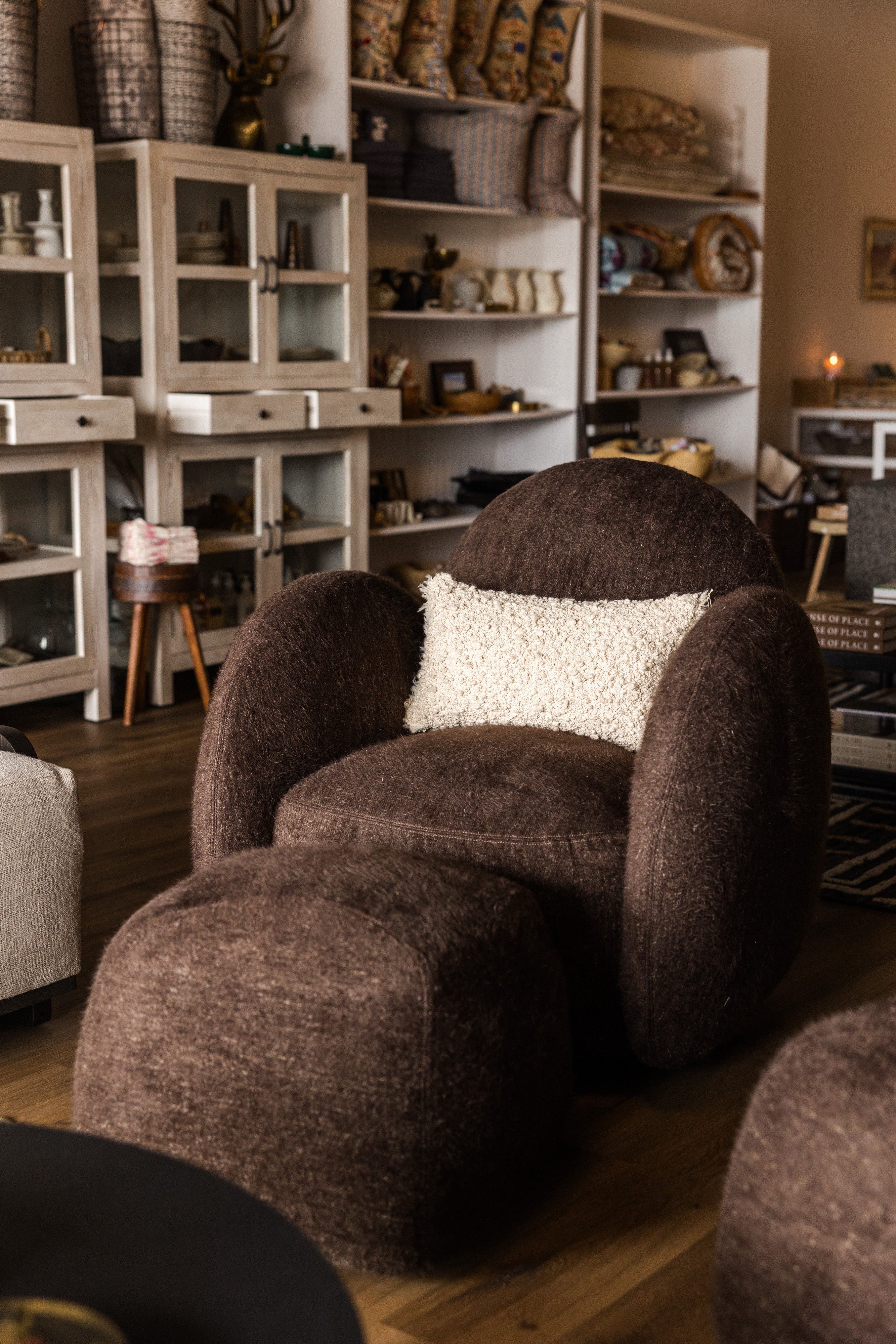 Chloe Club  Swivel Glider w/ Ottoman