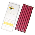12" Hand Dipped Unscented Taper Candles - 39 Colors USA Made: Colonial Pink