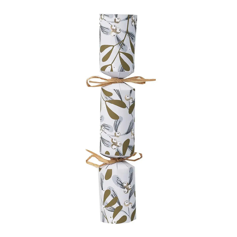 Botanical Mistletoe White Christmas Crackers