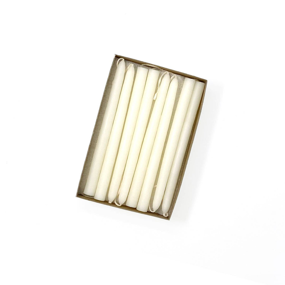 6" Unscented Hand Dipped Tiny Taper Candles - 39 Colors: Shell White
