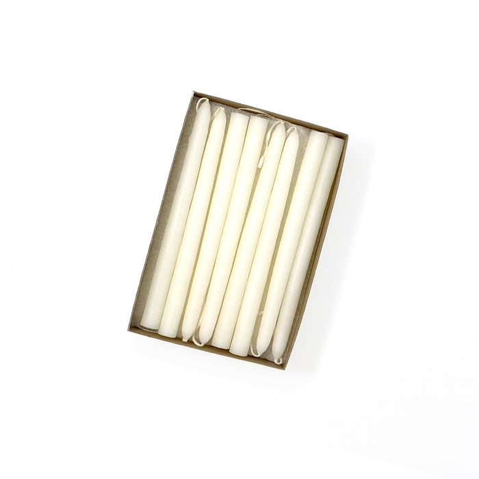 6" Unscented Hand Dipped Tiny Taper Candles - 39 Colors: Shell White