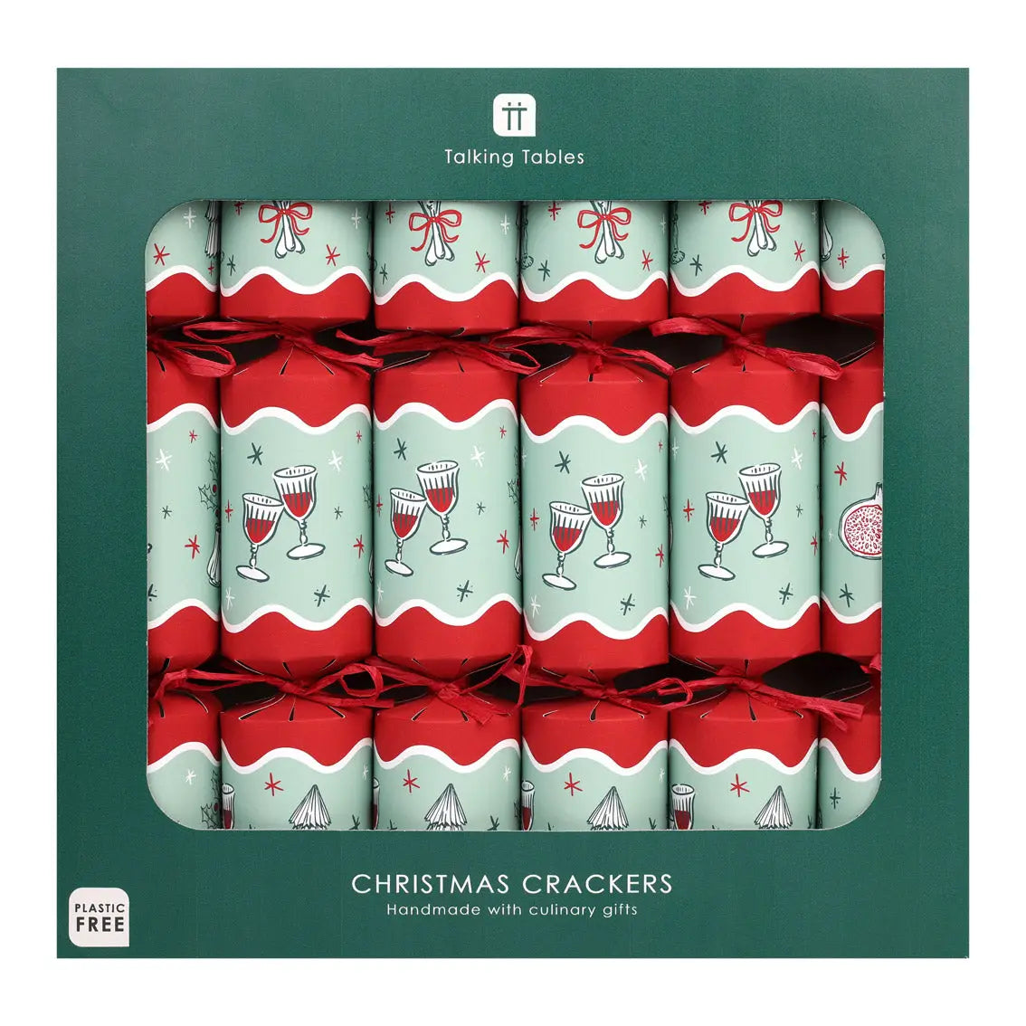 Bon Noel Green Christmas Crackers