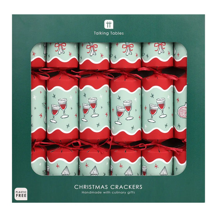 Bon Noel Green Christmas Crackers