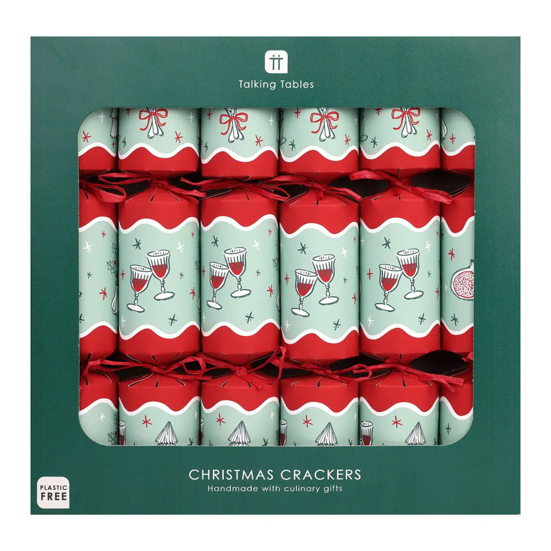 Bon Noel Green Christmas Crackers