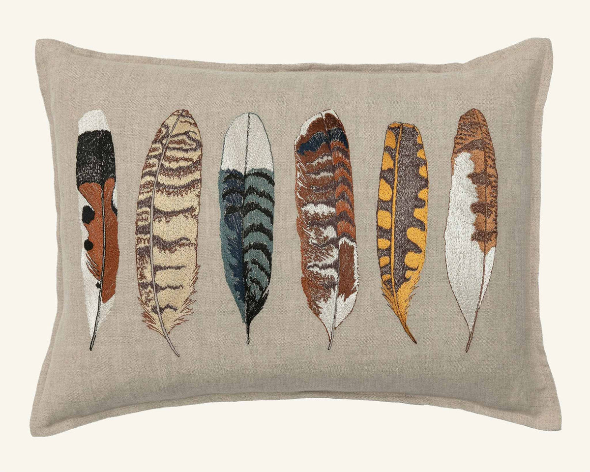 Medium Feathers Pillow: Cover with Insert