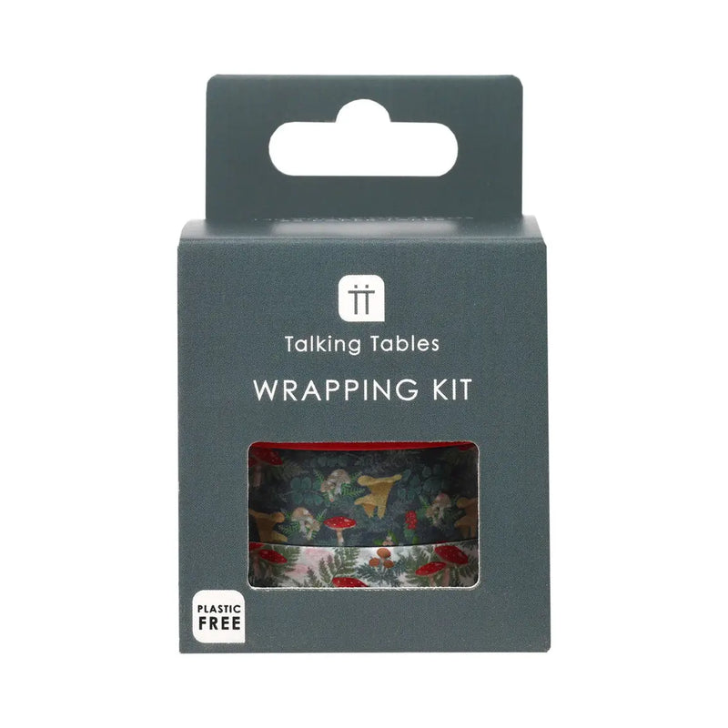 Forest Christmas Paper Tape Wrapping Kit