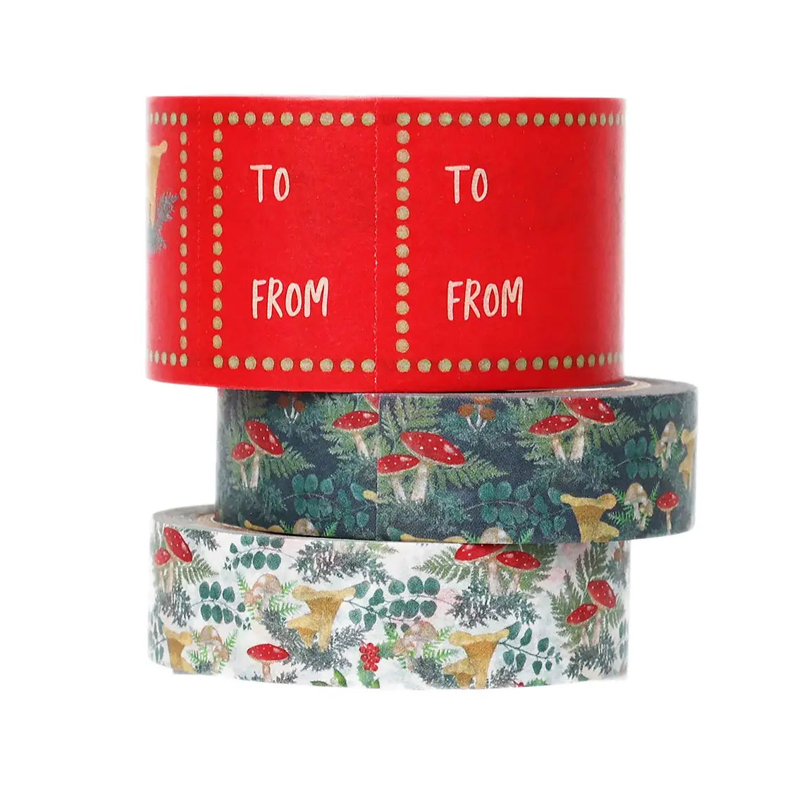 Forest Christmas Paper Tape Wrapping Kit