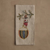 Deck the Halls Bear Tea Towel