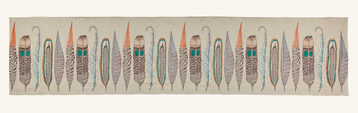 Feathers Table Runner: 91" × 18"
