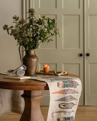 Feathers Table Runner: 91" × 18"