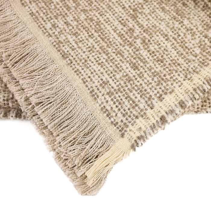 Bell Natural & Mink XL Striped Throw