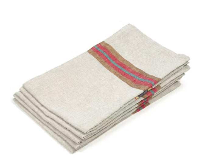 Dock Tea Towel, Multi Stripe