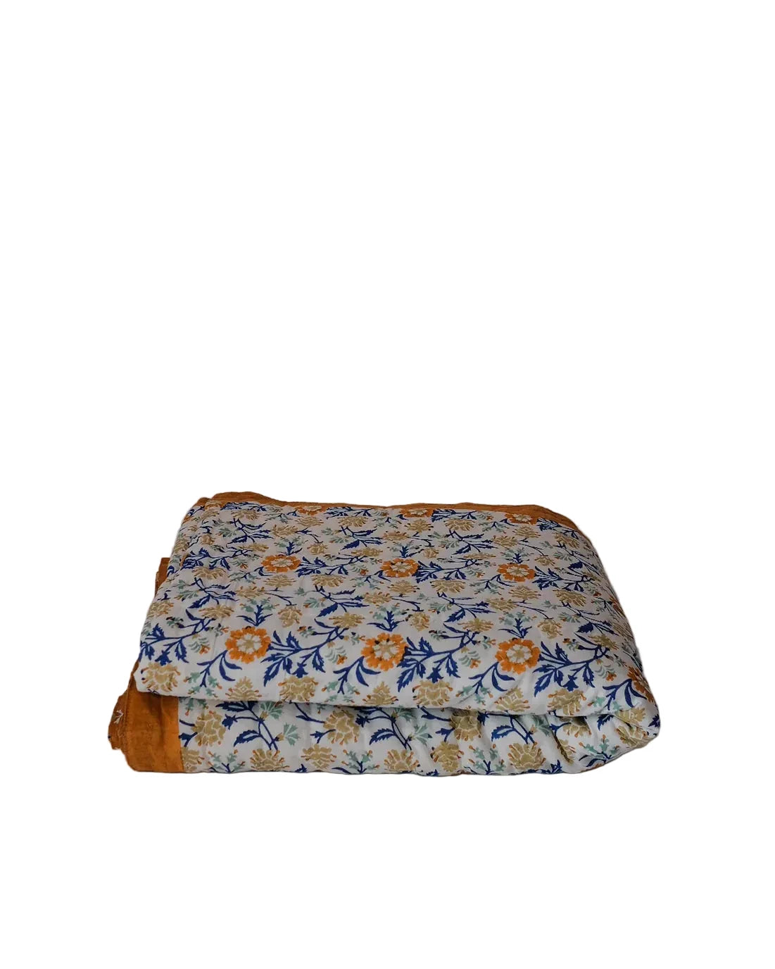 Shama - Hand Block - Printed Reversible Quilt (Yam)