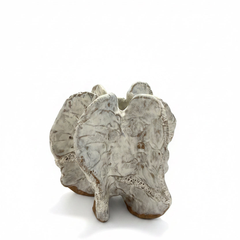 Ripple Vase with White + Lava