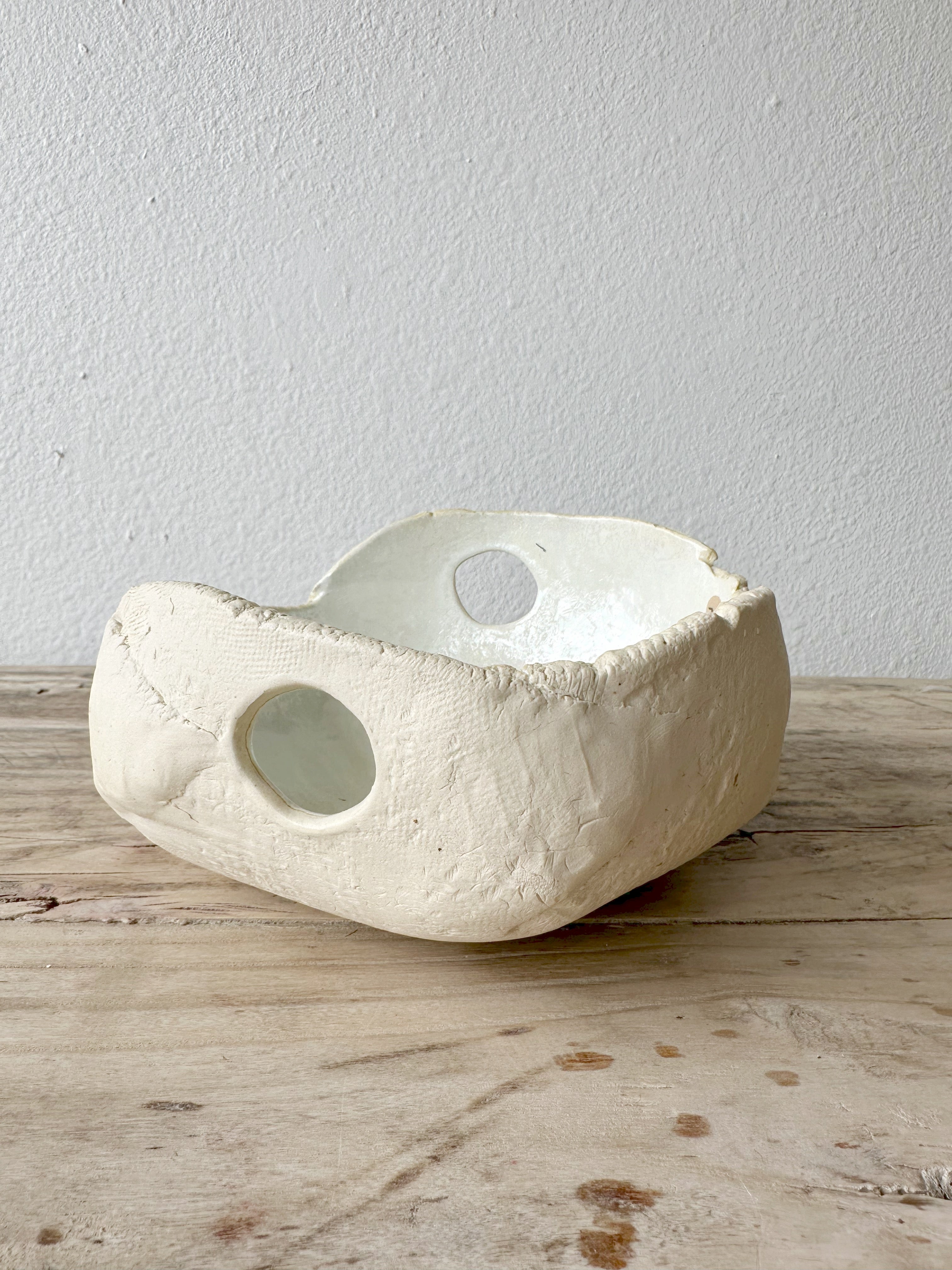 Agave Moon White Reflective Bowl
