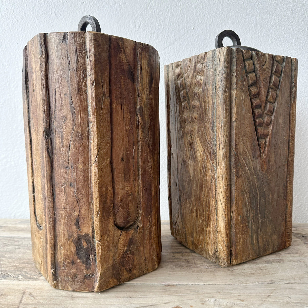 Carved Wood Doorstop