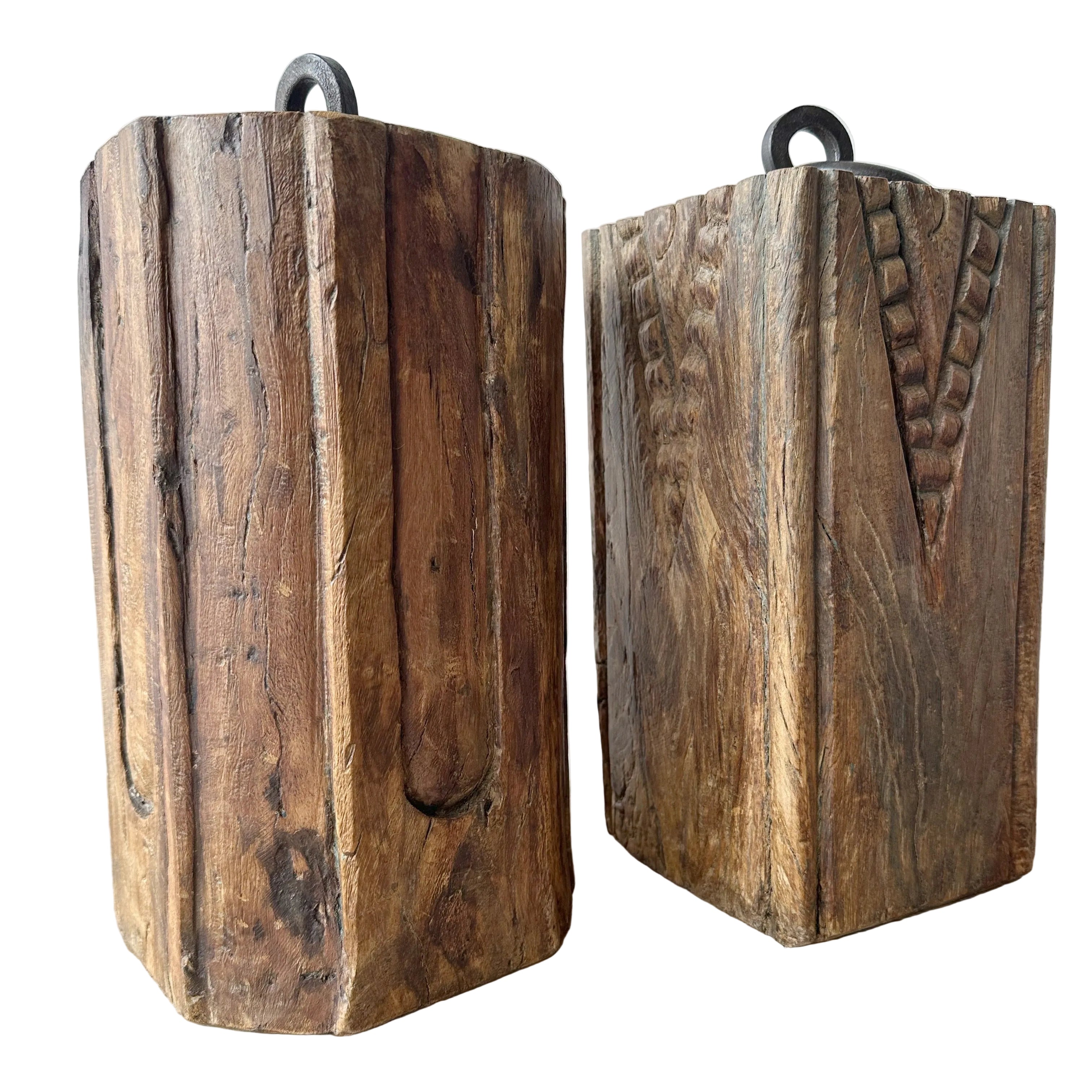 Carved Wood Doorstop