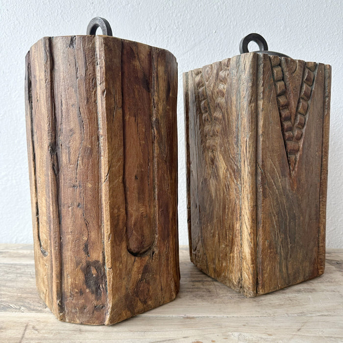 Carved Wood Doorstop