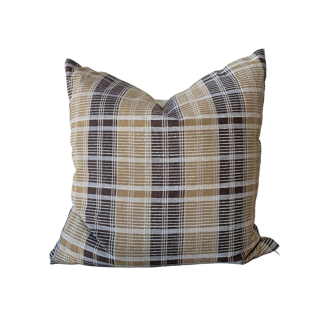 Plaid Linen Euro Pillow