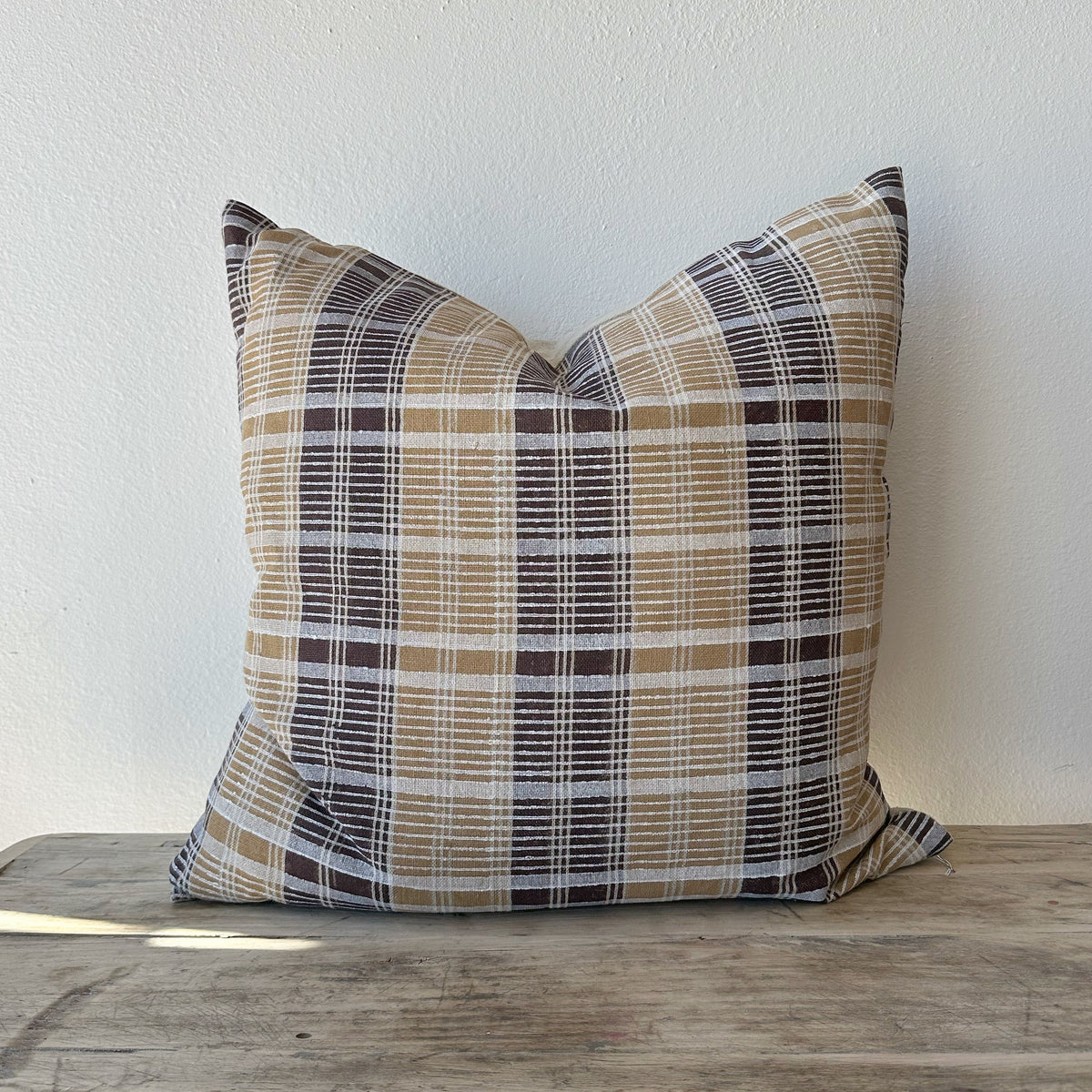 Plaid Linen Euro Pillow