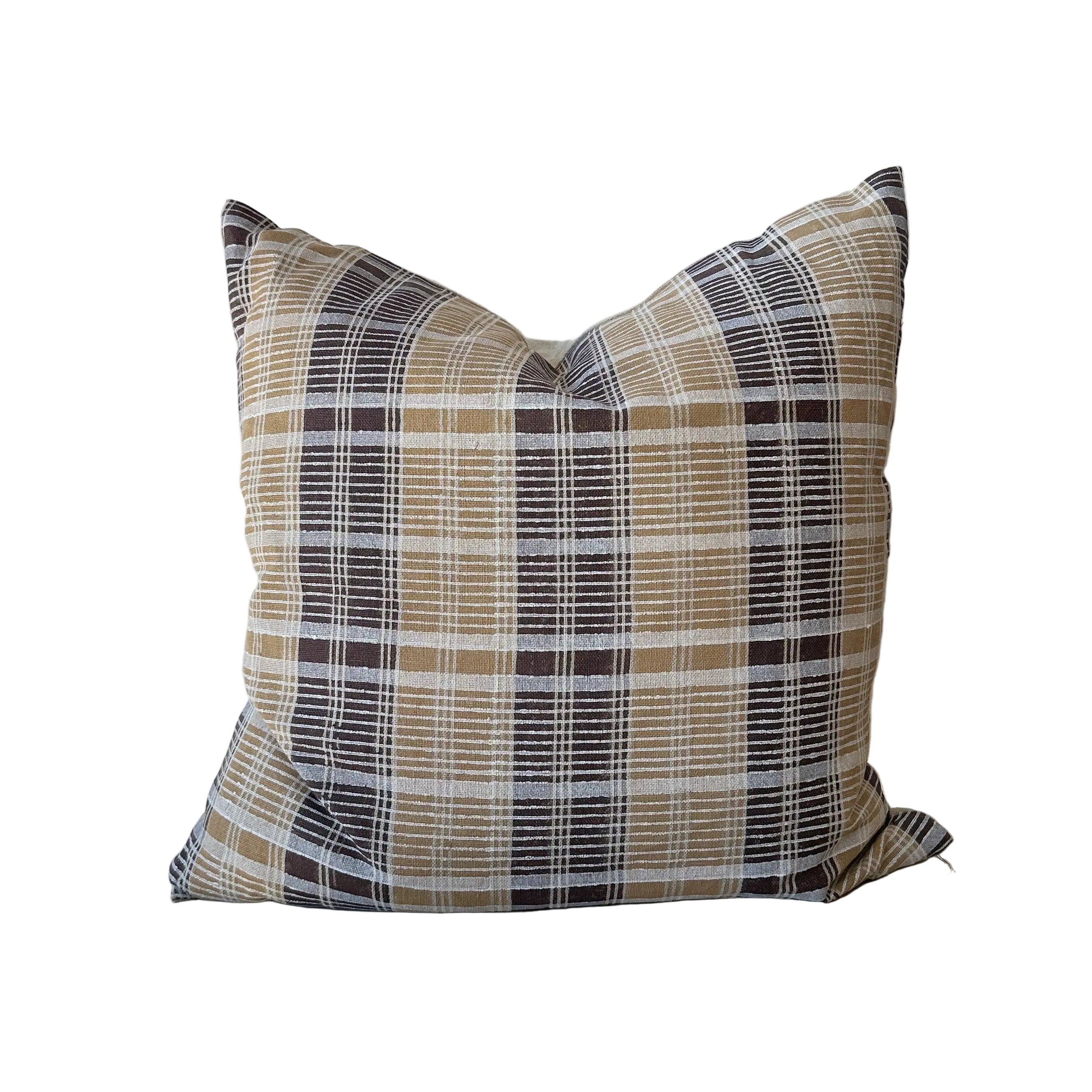 Plaid Linen Euro Pillow