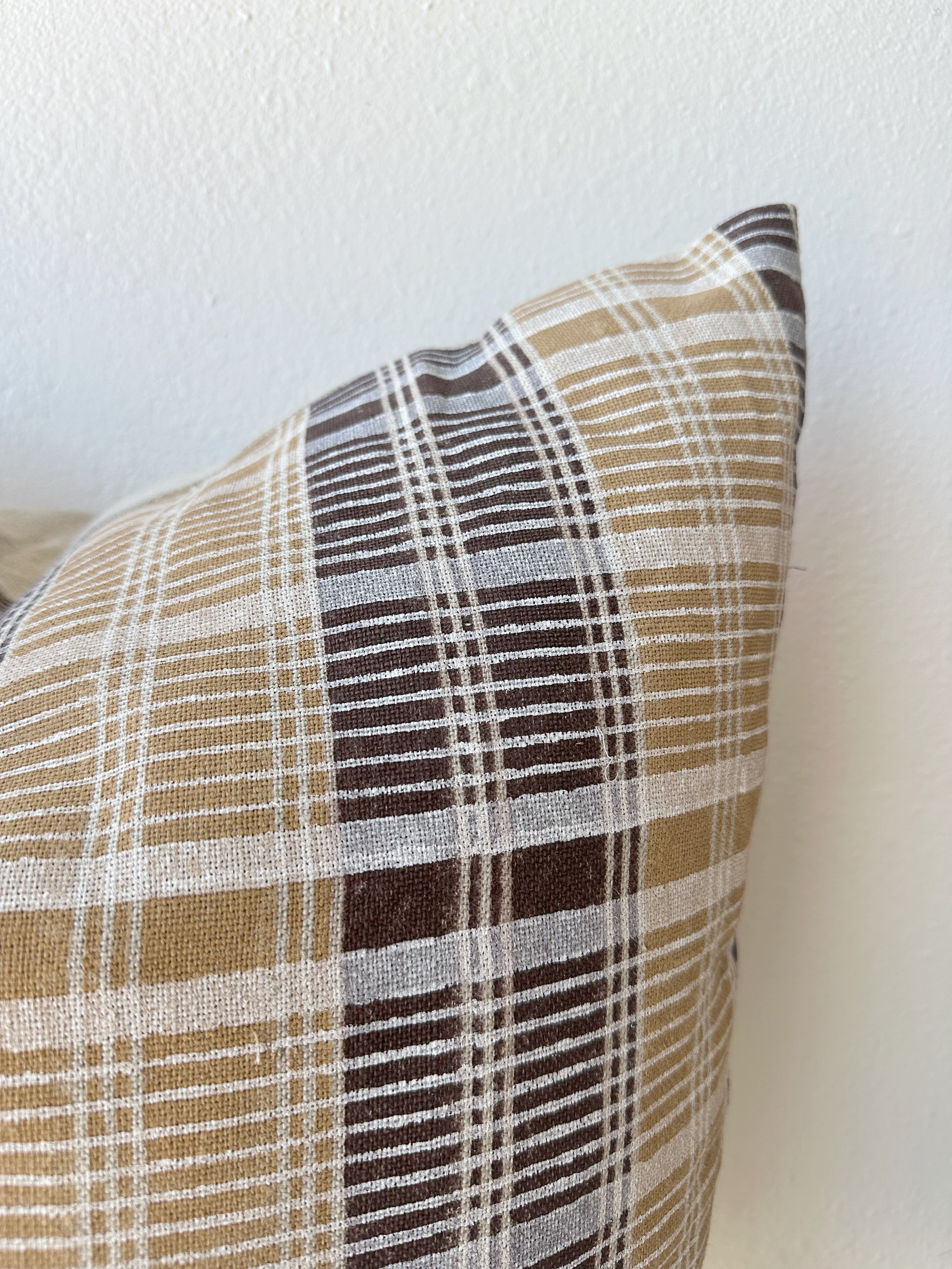 Plaid Linen Euro Pillow