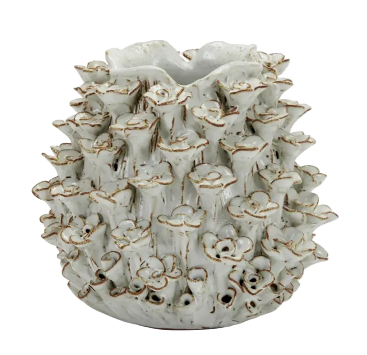 Sculptural White Flower Vase - Small