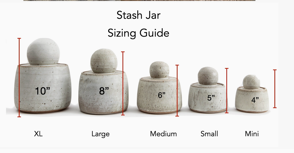 Alabaster White Stash Jars - Small