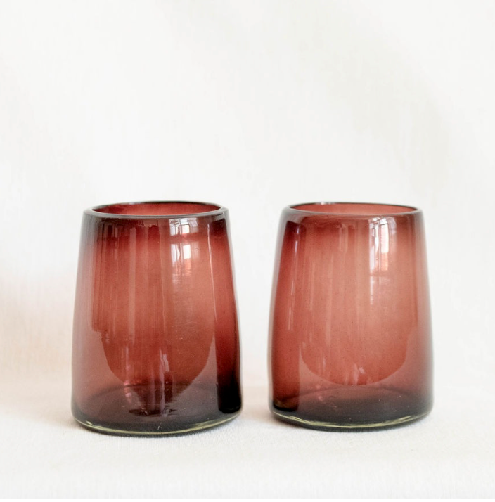 Optic Glass Tumbler - Amethyst