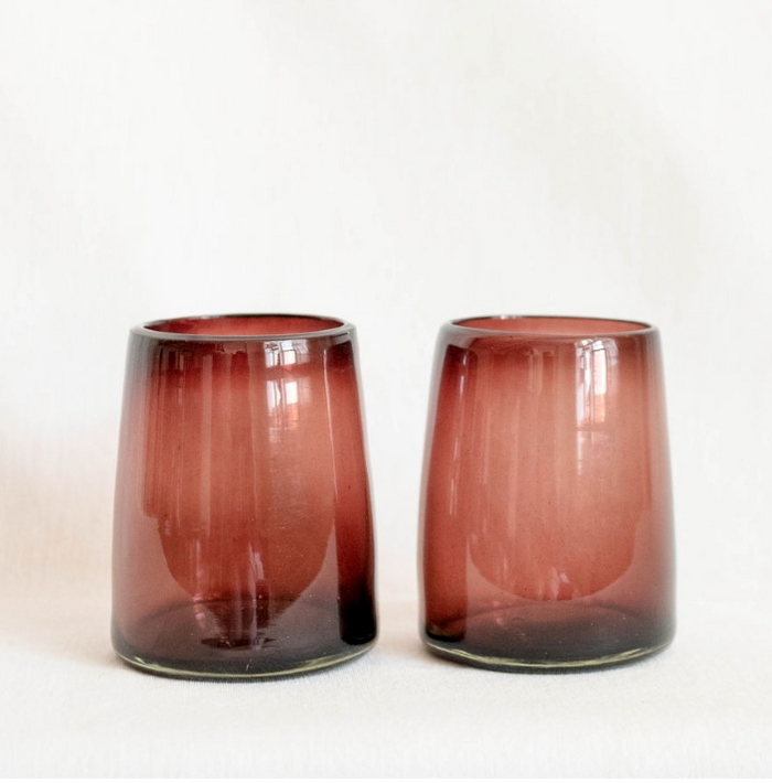 Optic Glass Tumbler - Amethyst