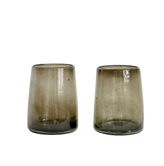 Optic Glass Tumbler - Chocolate