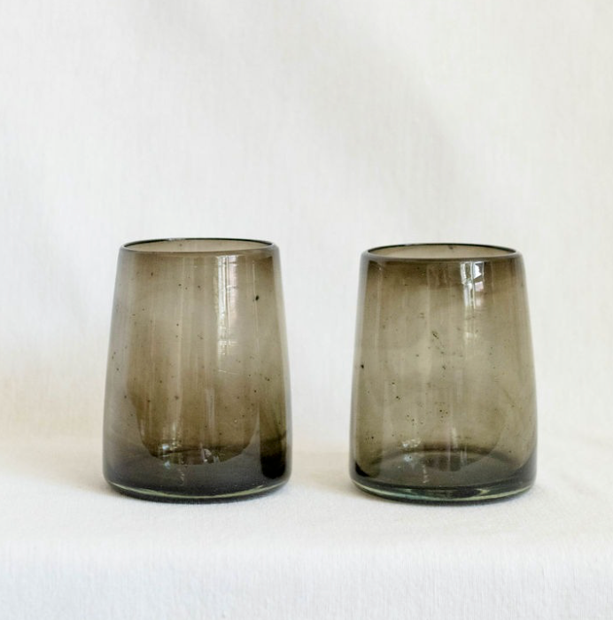 Optic Glass Tumbler - Chocolate